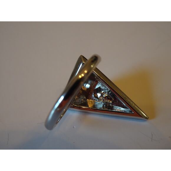 Joomi Lim Women's Silver Triangle Pyramid Skull Open Ring NWOT 138 - Picture 6 of 6